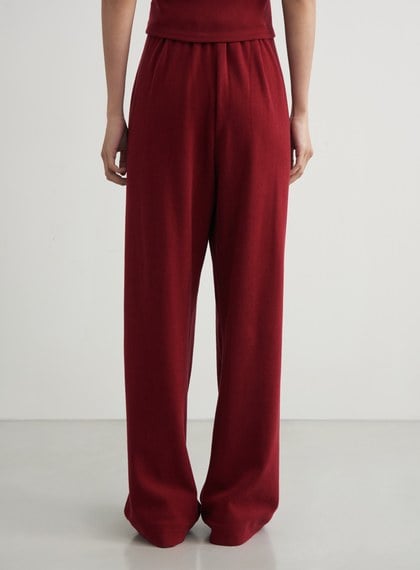 輕暖感舒適落地寬褲